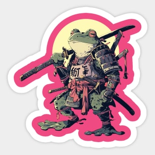 samurai frog Sticker